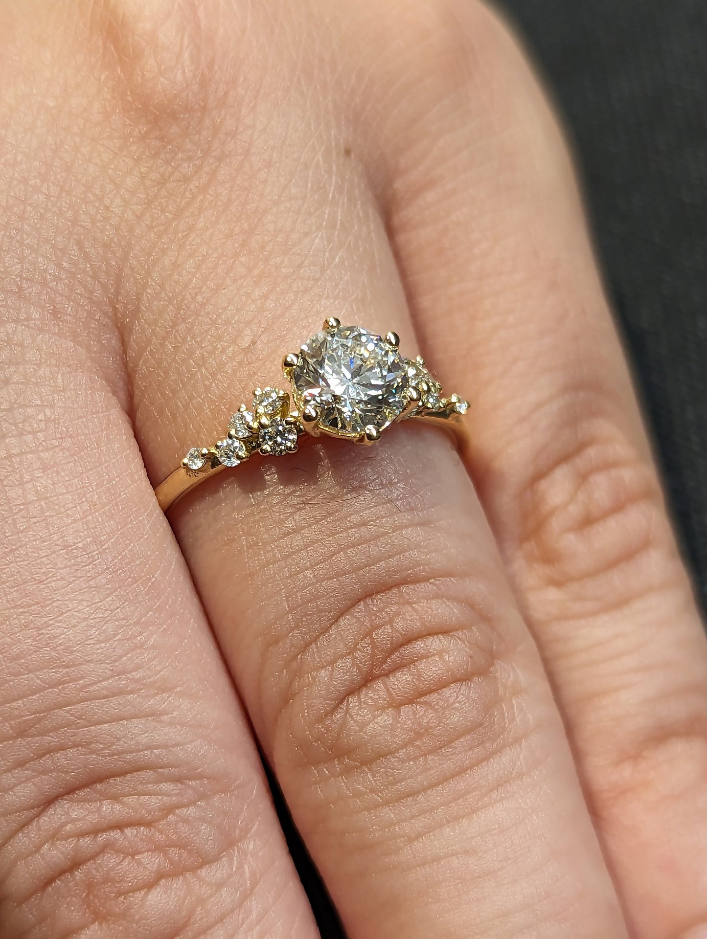 1.2 CT Round Solitaire Moissanite Engagement Ring