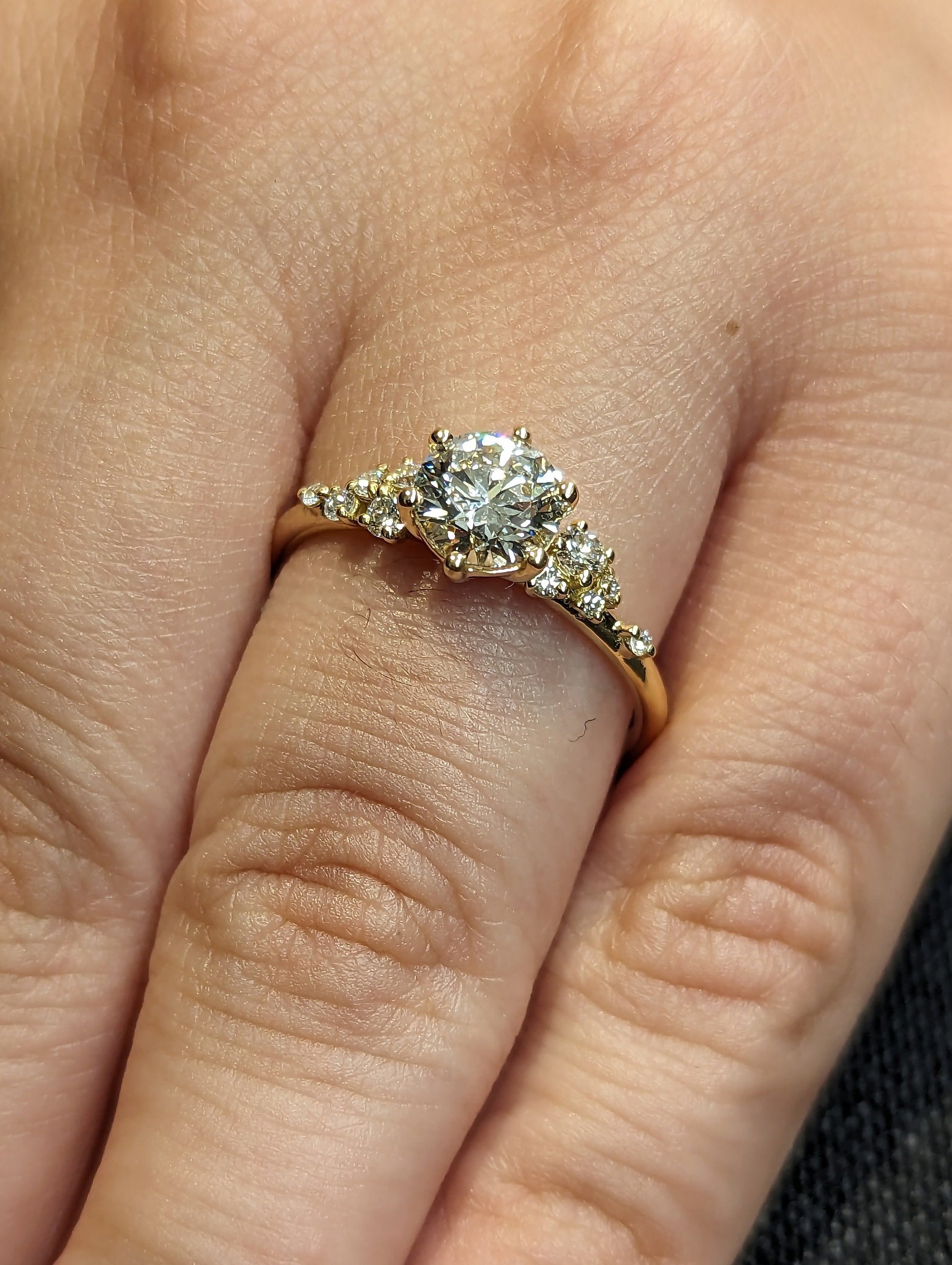 1.2 CT Round Solitaire Moissanite Engagement Ring