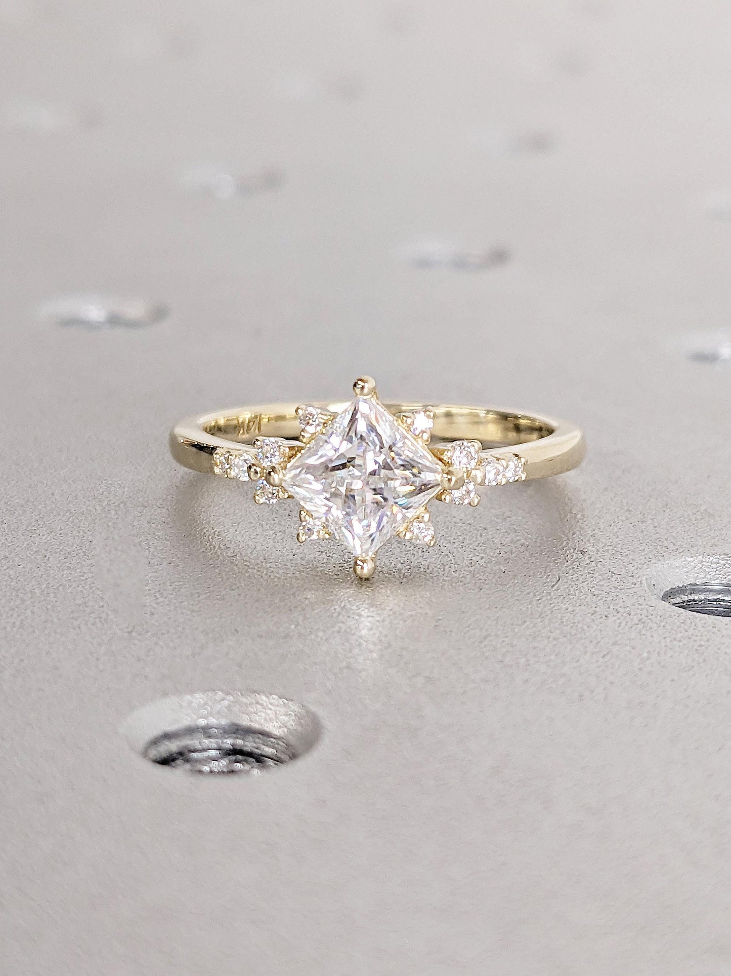 1.2 CT Round Solitaire Moissanite Engagement Ring