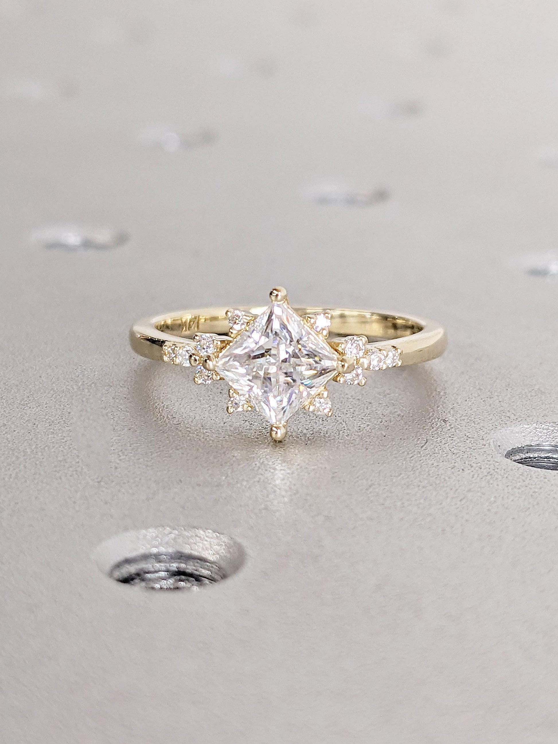 1.2 CT Round Solitaire Moissanite Engagement Ring