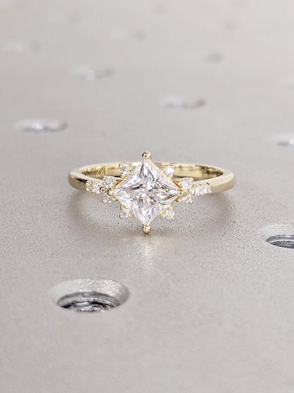 1.2 CT Round Solitaire Moissanite Engagement Ring