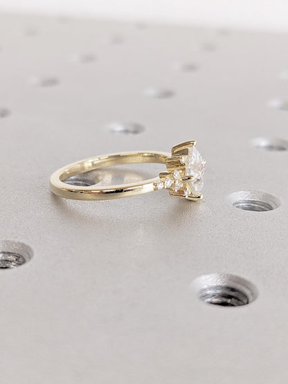 1.2 CT Round Solitaire Moissanite Engagement Ring