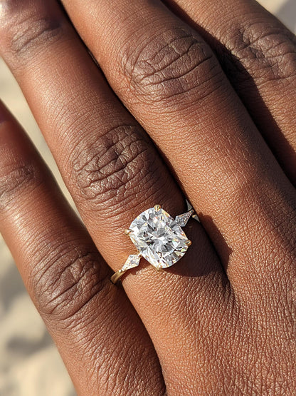 1.2 CT Round Solitaire Moissanite Engagement Ring