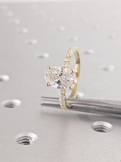 1.2 CT Round Solitaire Moissanite Engagement Ring