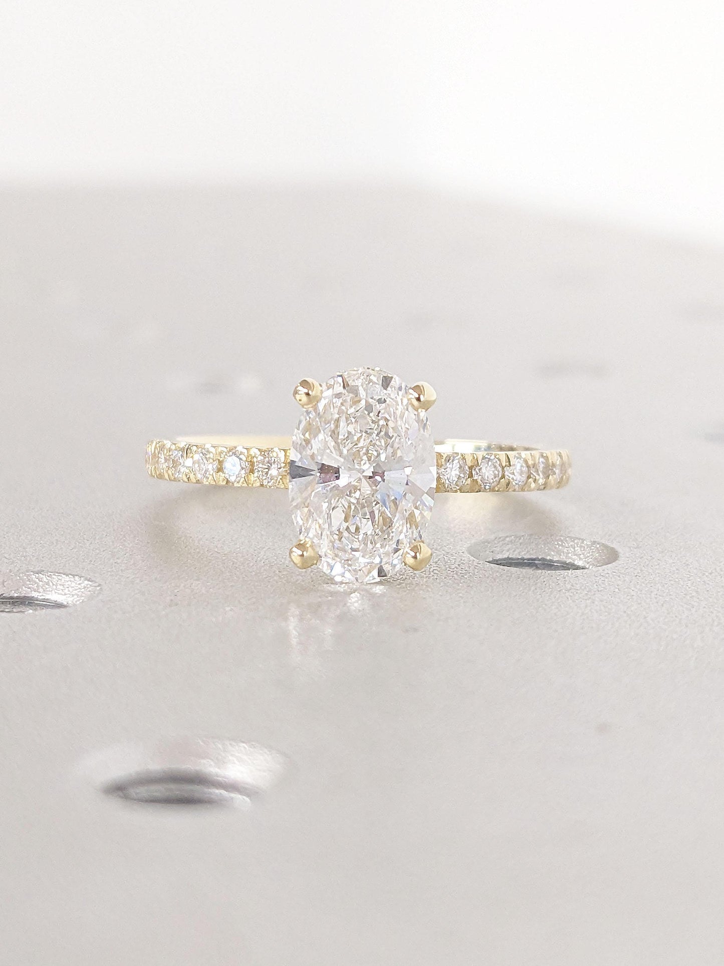 1.2 CT Round Solitaire Moissanite Engagement Ring