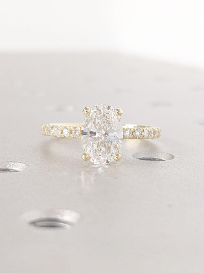 1.2 CT Round Solitaire Moissanite Engagement Ring