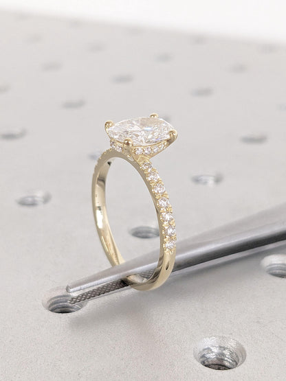 1.2 CT Round Solitaire Moissanite Engagement Ring