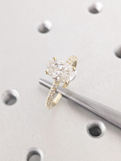 1.2 CT Round Solitaire Moissanite Engagement Ring