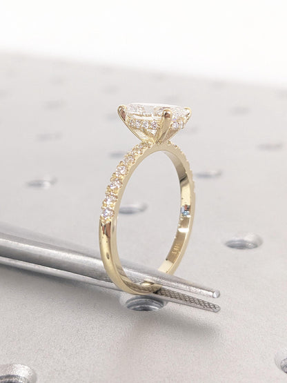 1.2 CT Round Solitaire Moissanite Engagement Ring
