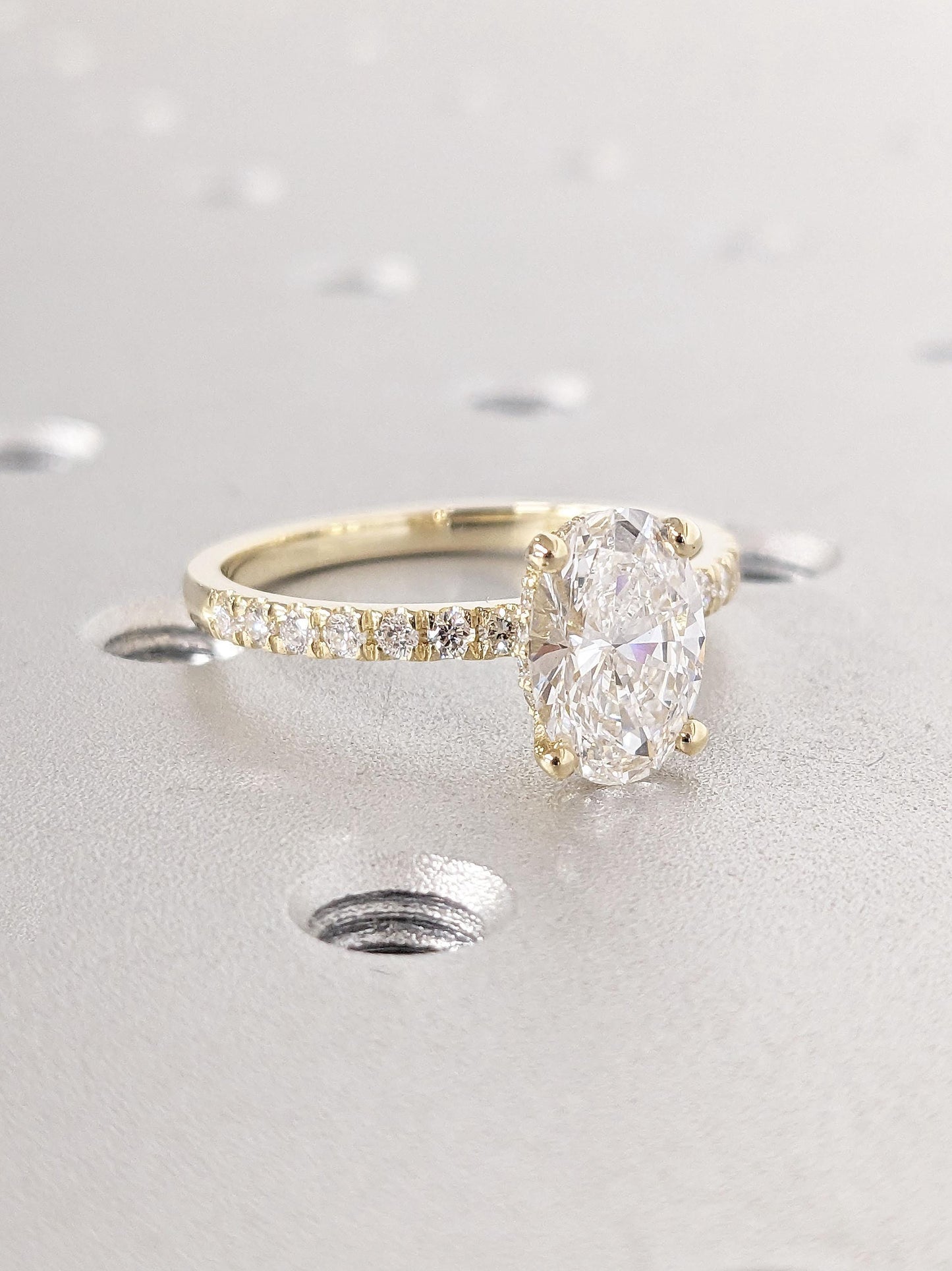 1.2 CT Round Solitaire Moissanite Engagement Ring