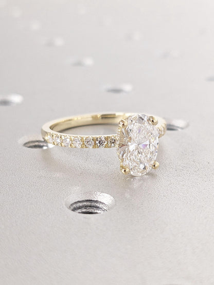 1.2 CT Round Solitaire Moissanite Engagement Ring