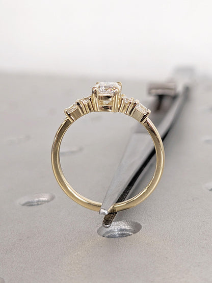 1.2 CT Round Solitaire Moissanite Engagement Ring