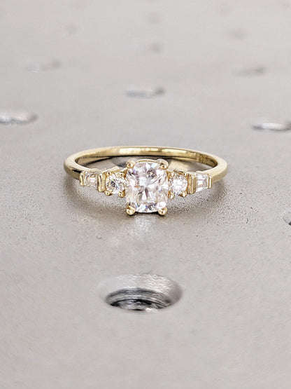 1.2 CT Round Solitaire Moissanite Engagement Ring