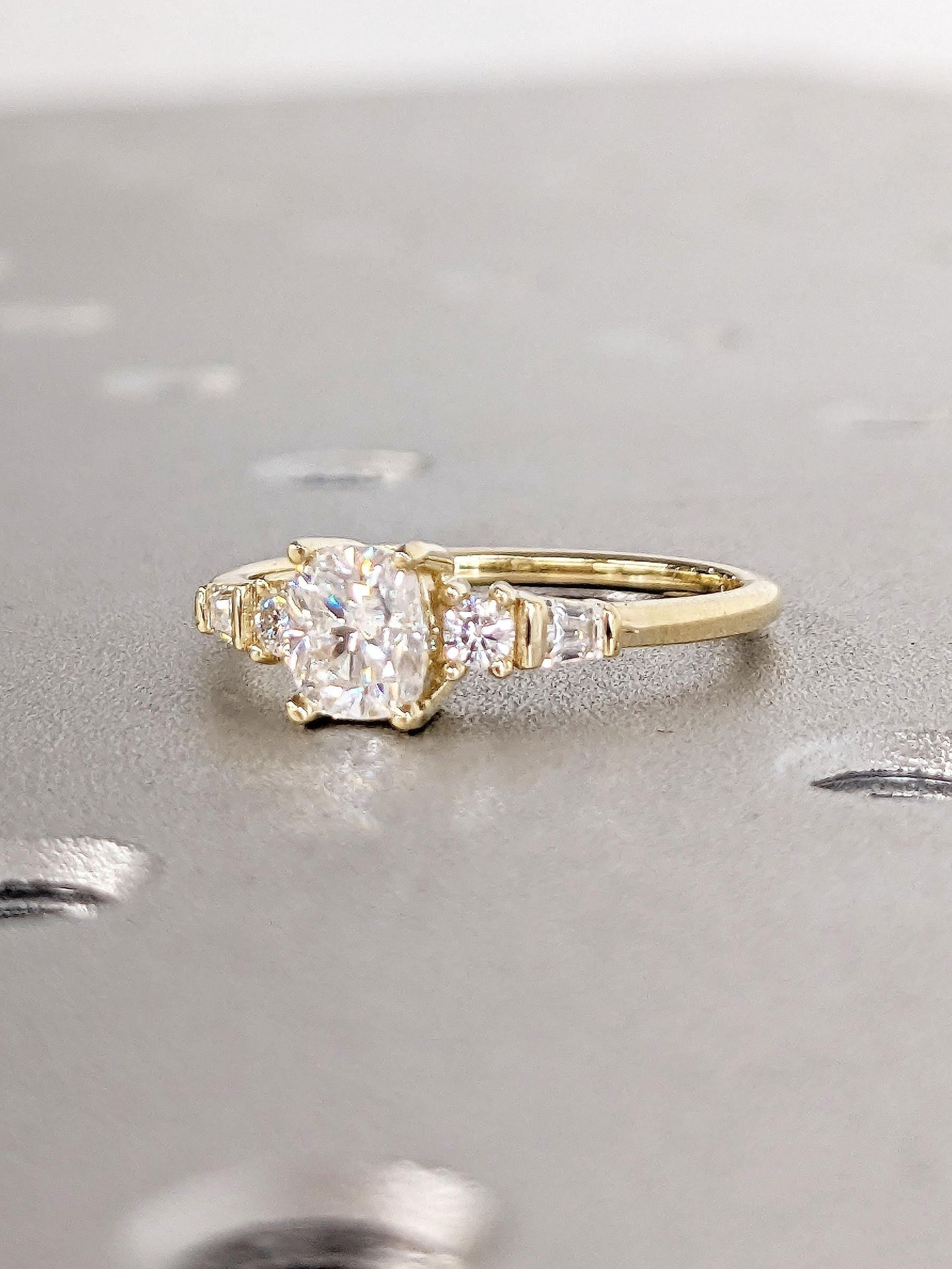 1.2 CT Round Solitaire Moissanite Engagement Ring