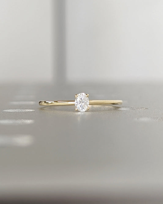 1.2 CT Round Solitaire Moissanite Engagement Ring