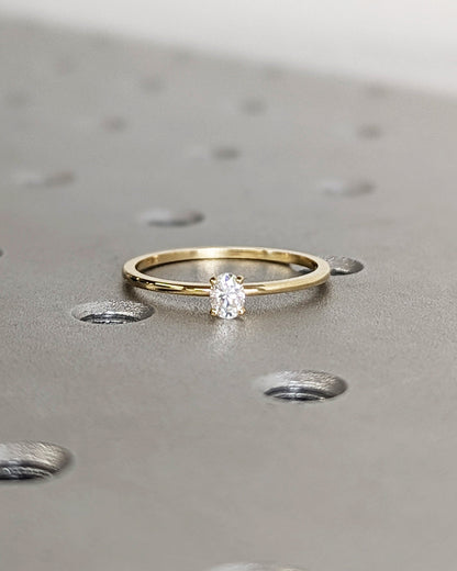 1.2 CT Round Solitaire Moissanite Engagement Ring