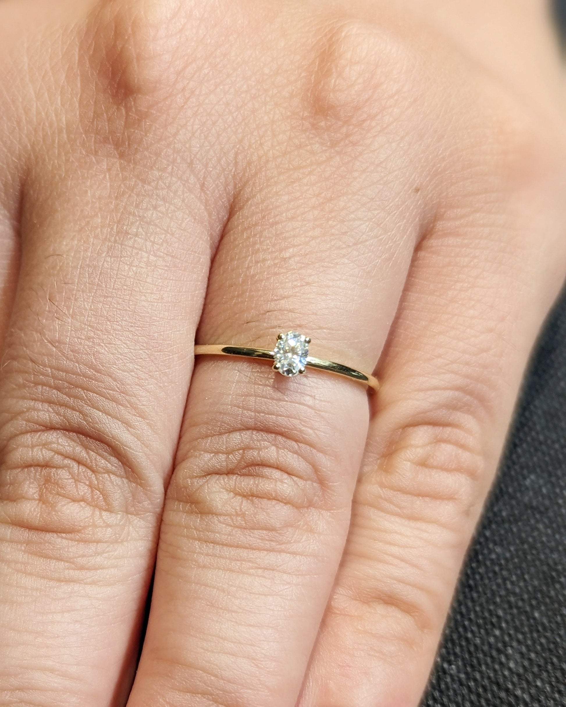 1.2 CT Round Solitaire Moissanite Engagement Ring