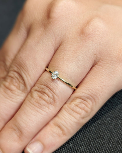 1.2 CT Round Solitaire Moissanite Engagement Ring