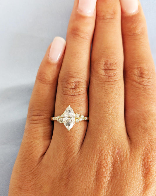 1.2 CT Round Solitaire Moissanite Engagement Ring