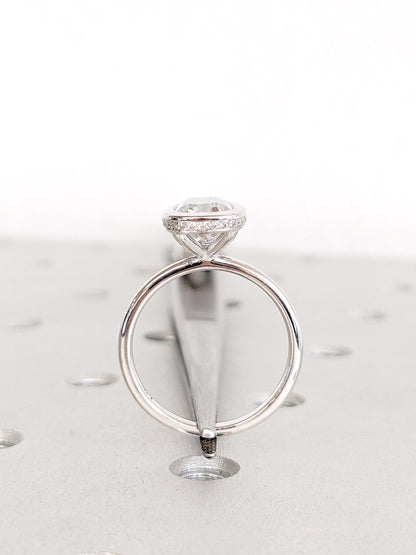 1.2 CT Round Solitaire Moissanite Engagement Ring