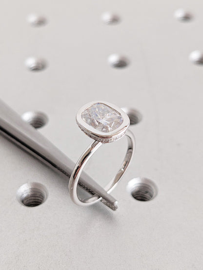 1.2 CT Round Solitaire Moissanite Engagement Ring