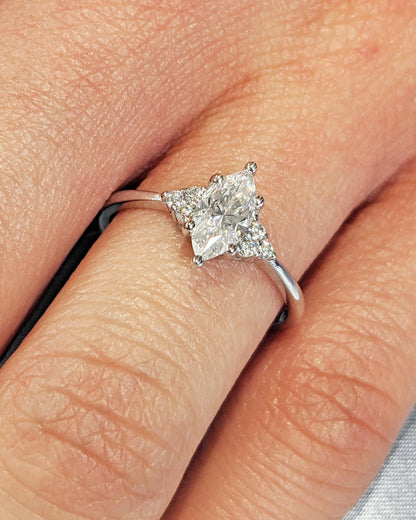 1.2 CT Round Solitaire Moissanite Engagement Ring
