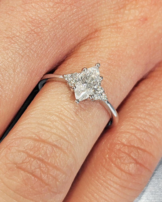 1.2 CT Round Solitaire Moissanite Engagement Ring
