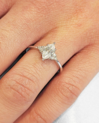 1.2 CT Round Solitaire Moissanite Engagement Ring