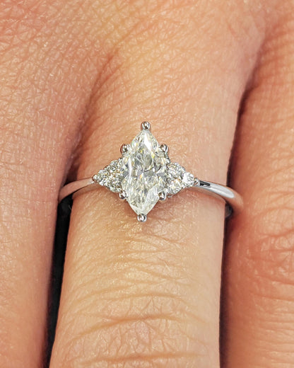 1.2 CT Round Solitaire Moissanite Engagement Ring