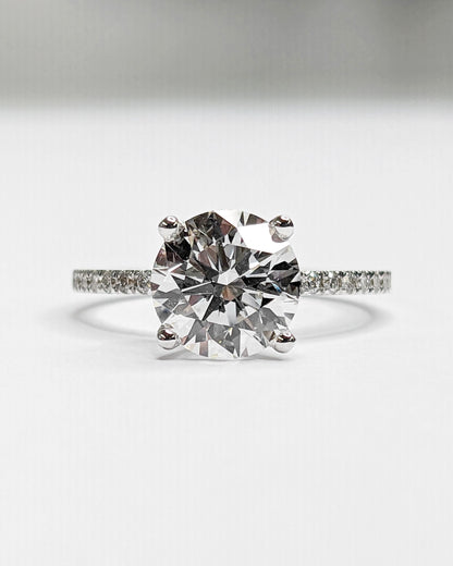 1.2 CT Round Solitaire Moissanite Engagement Ring