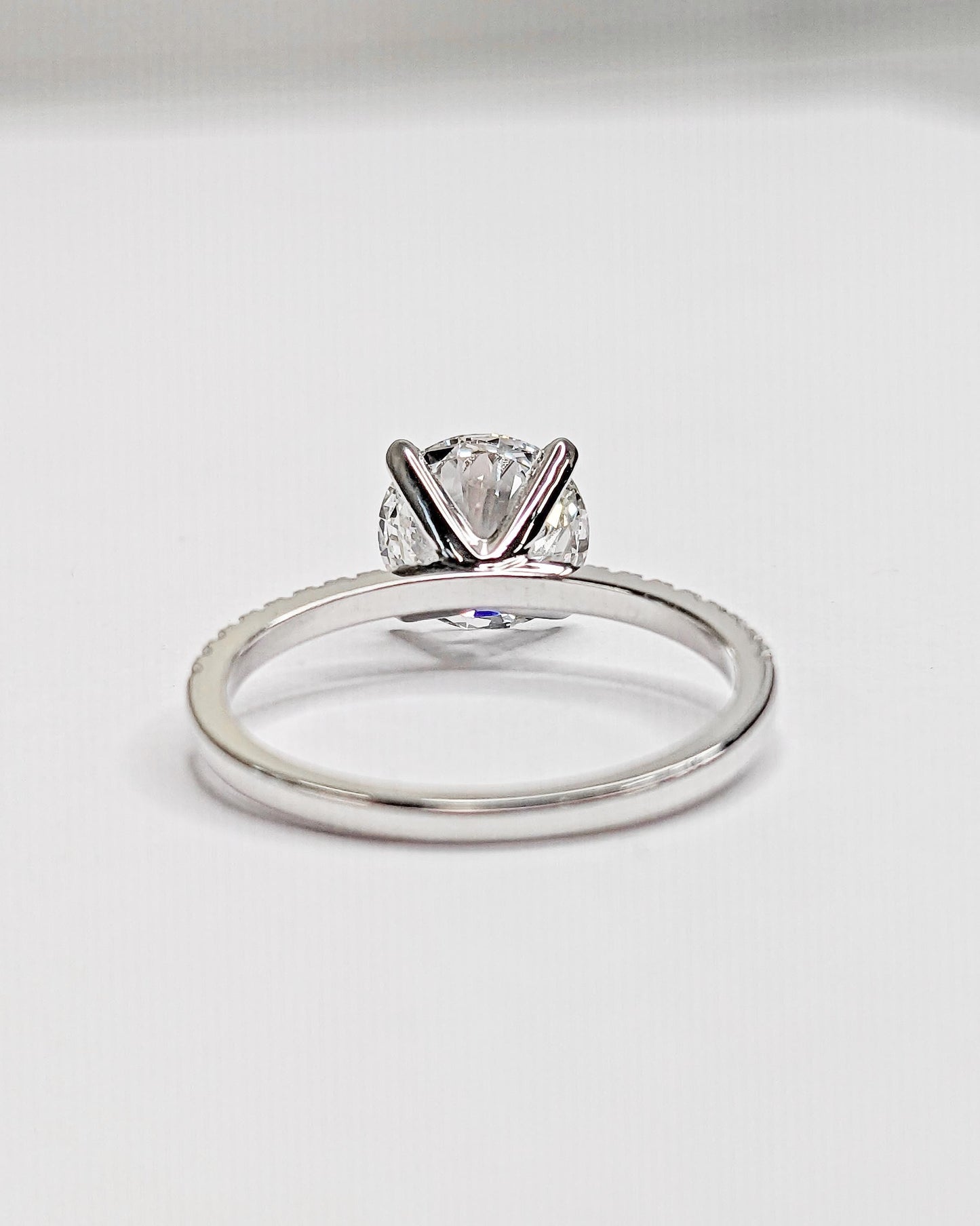 1.2 CT Round Solitaire Moissanite Engagement Ring