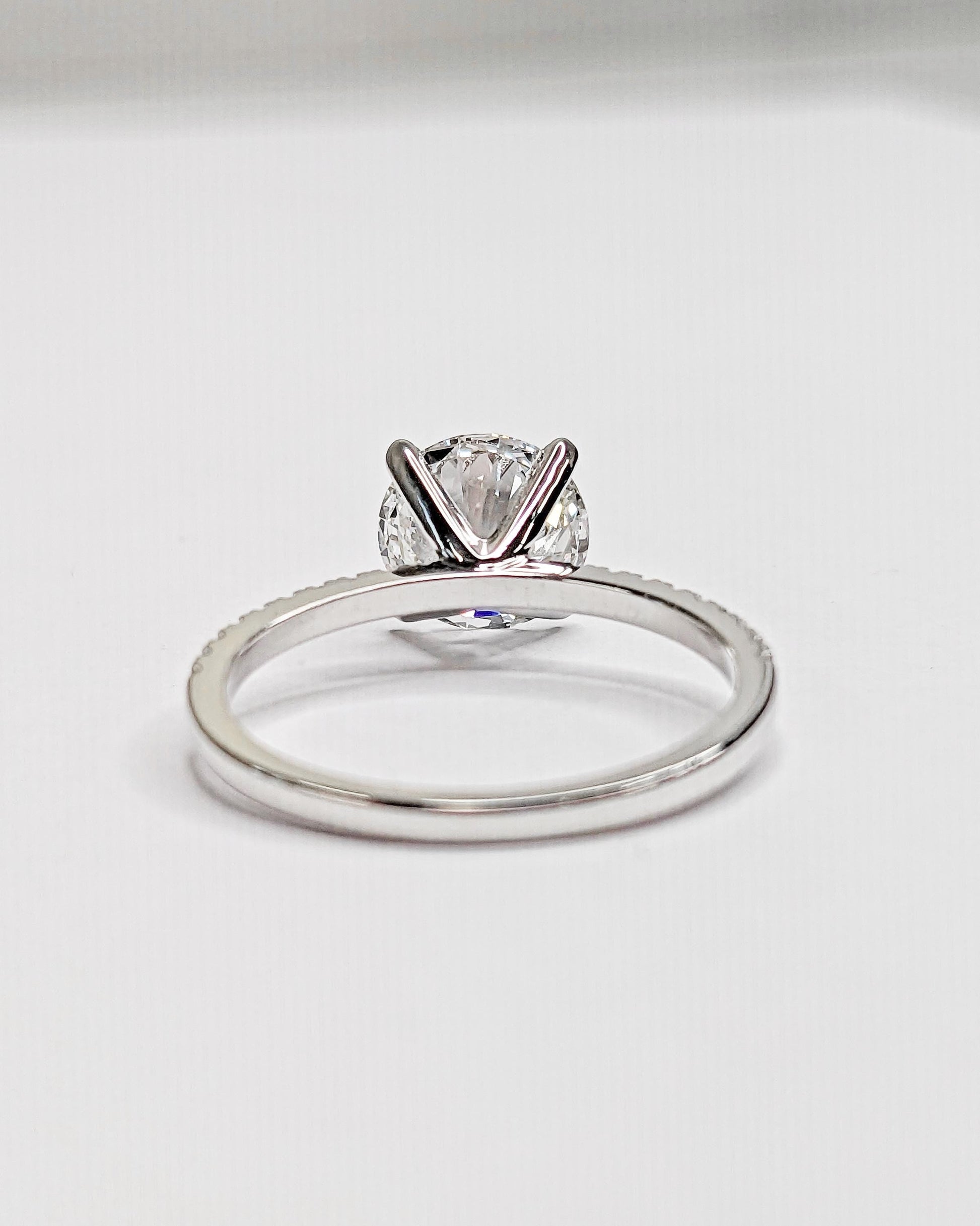 1.2 CT Round Solitaire Moissanite Engagement Ring
