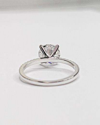 1.2 CT Round Solitaire Moissanite Engagement Ring