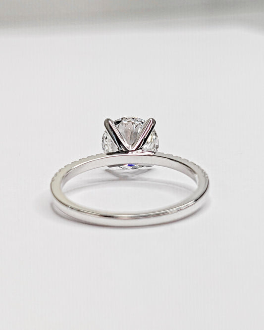 1.2 CT Round Solitaire Moissanite Engagement Ring