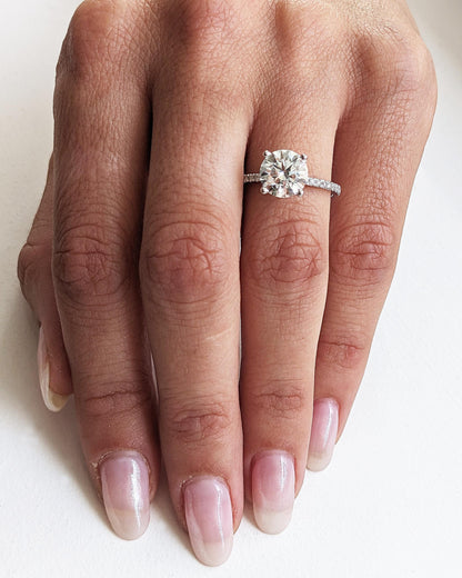 1.2 CT Round Solitaire Moissanite Engagement Ring