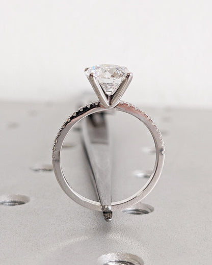 1.2 CT Round Solitaire Moissanite Engagement Ring