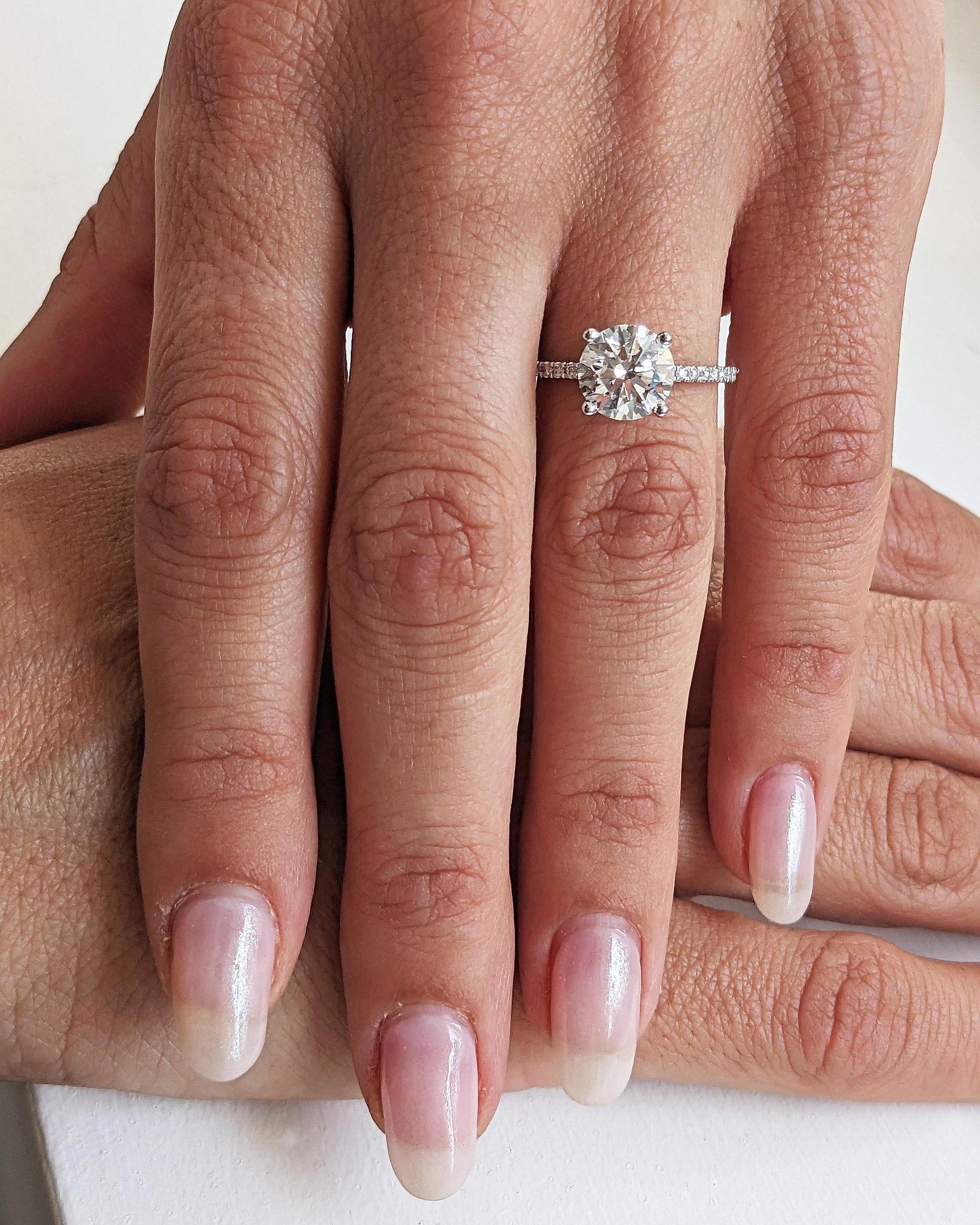 1.2 CT Round Solitaire Moissanite Engagement Ring
