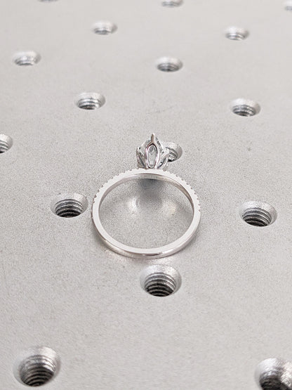 1.2 CT Round Solitaire Moissanite Engagement Ring