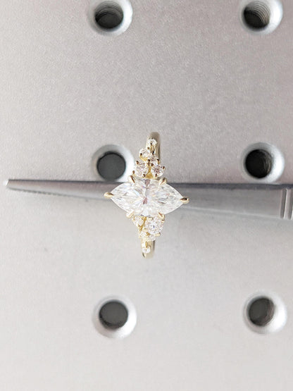 1.2 CT Round Solitaire Moissanite Engagement Ring