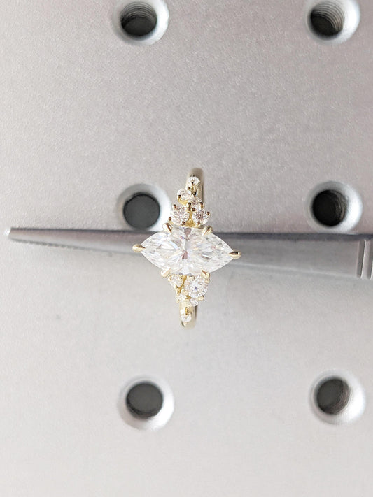 1.2 CT Round Solitaire Moissanite Engagement Ring