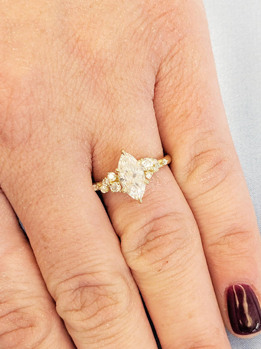 1.2 CT Round Solitaire Moissanite Engagement Ring