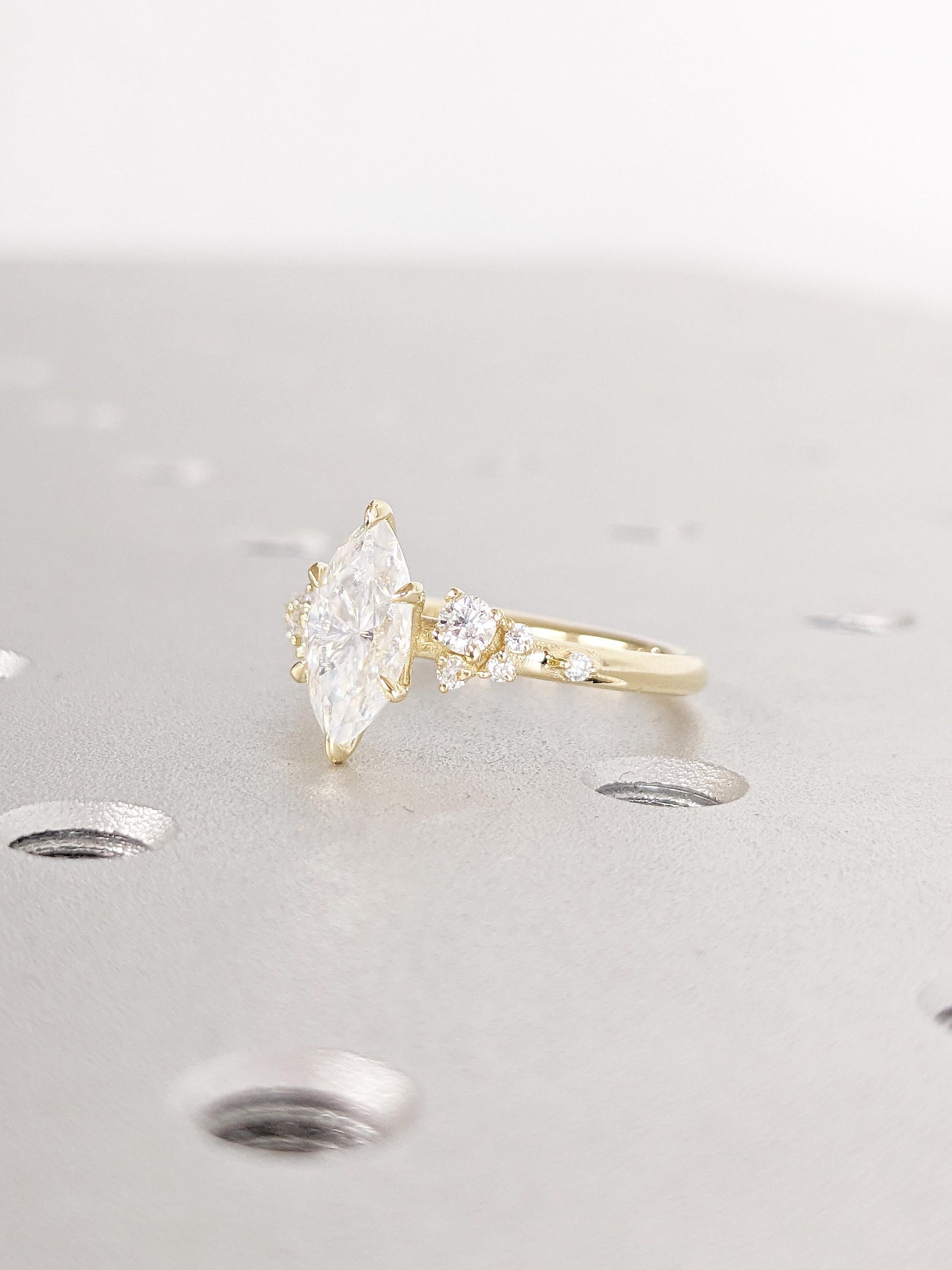 1.2 CT Round Solitaire Moissanite Engagement Ring