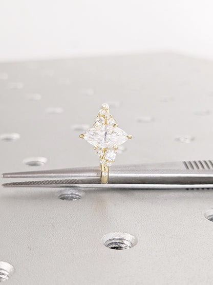 1.2 CT Round Solitaire Moissanite Engagement Ring