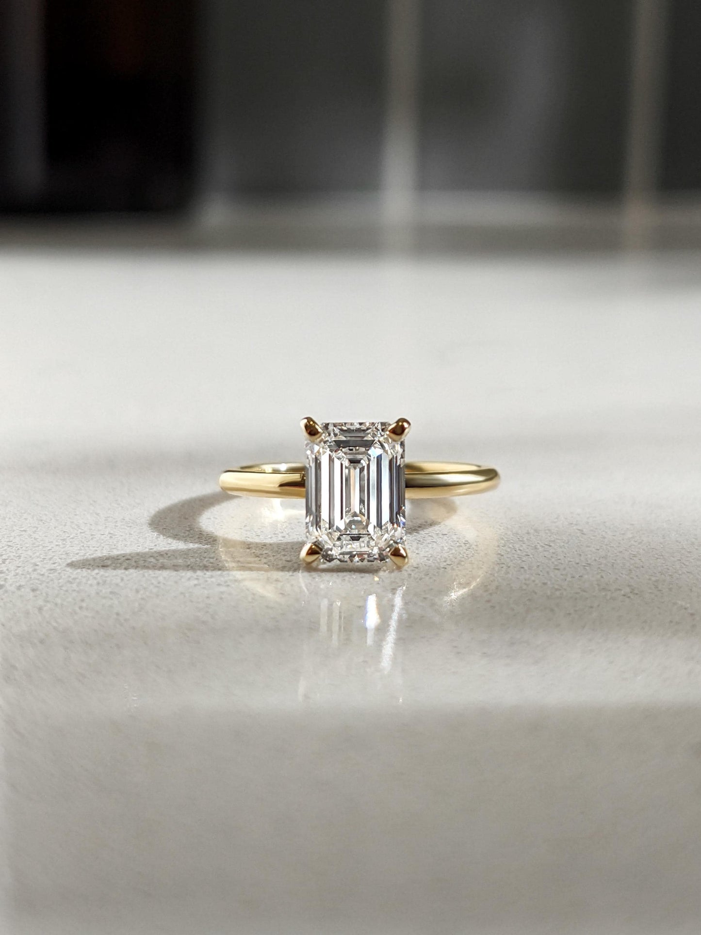 1.2 CT Round Solitaire Moissanite Engagement Ring
