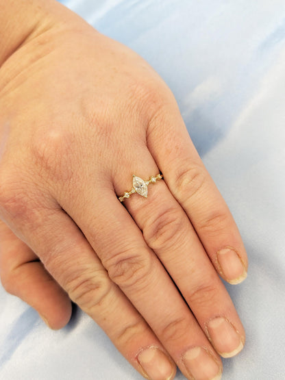 1.2 CT Round Solitaire Moissanite Engagement Ring