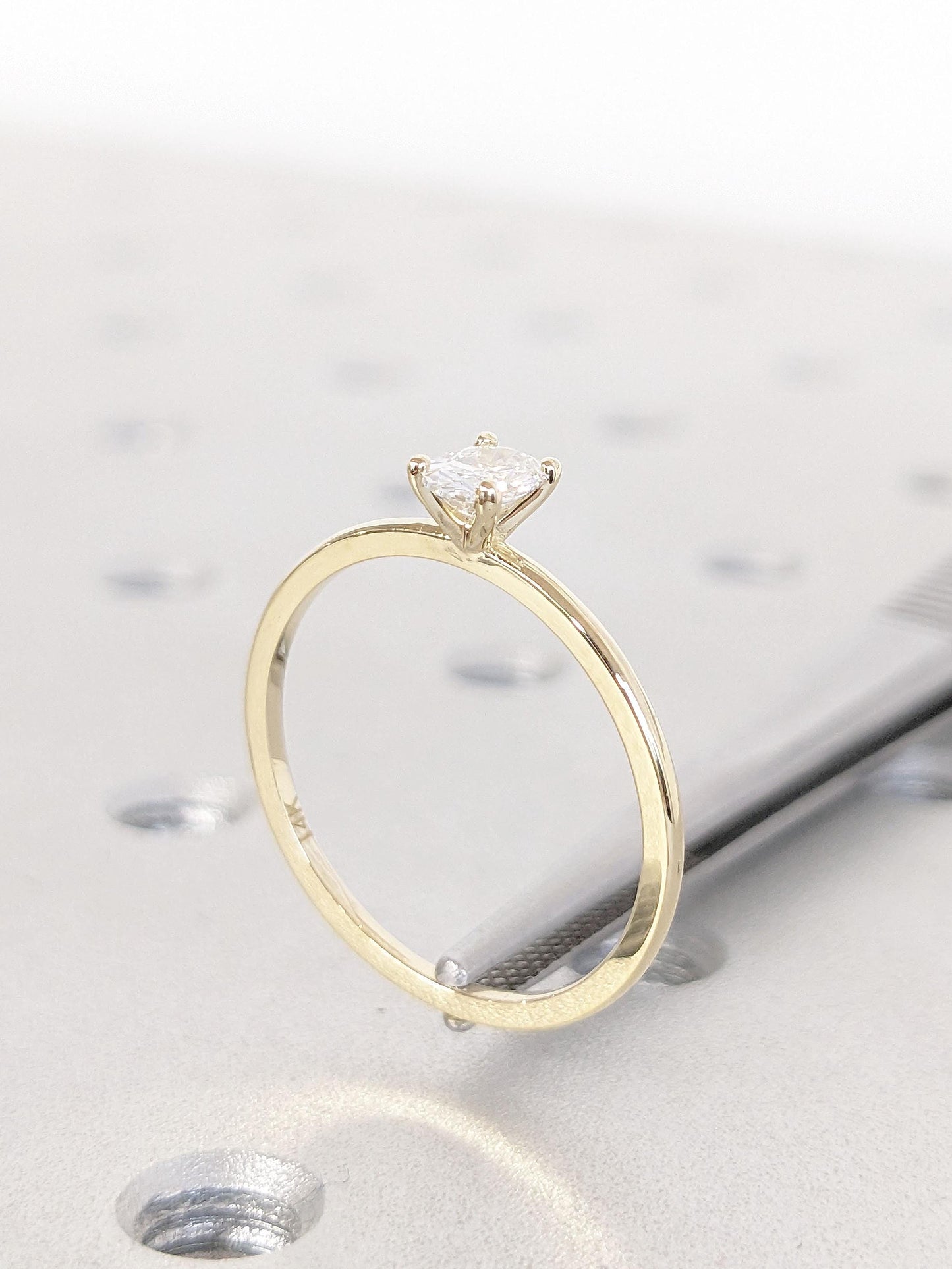 1.2 CT Round Solitaire Moissanite Engagement Ring