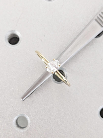 1.2 CT Round Solitaire Moissanite Engagement Ring