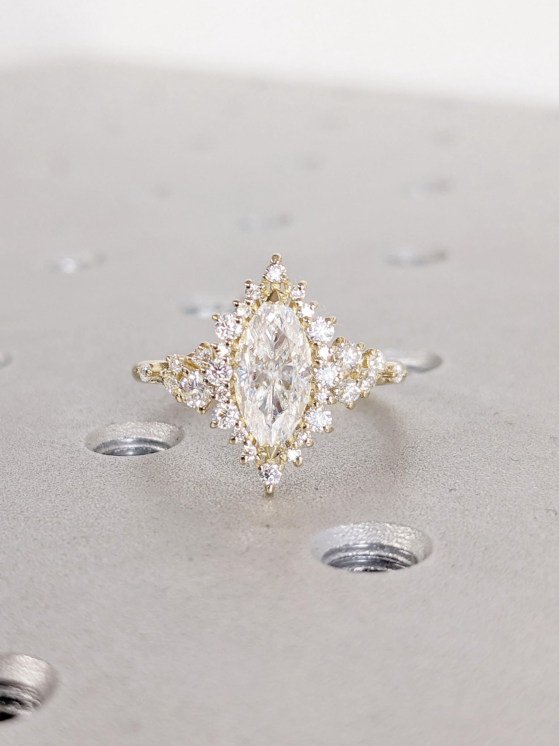 1.2 CT Round Solitaire Moissanite Engagement Ring