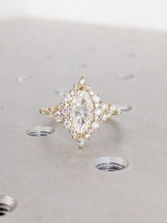 1.2 CT Round Solitaire Moissanite Engagement Ring