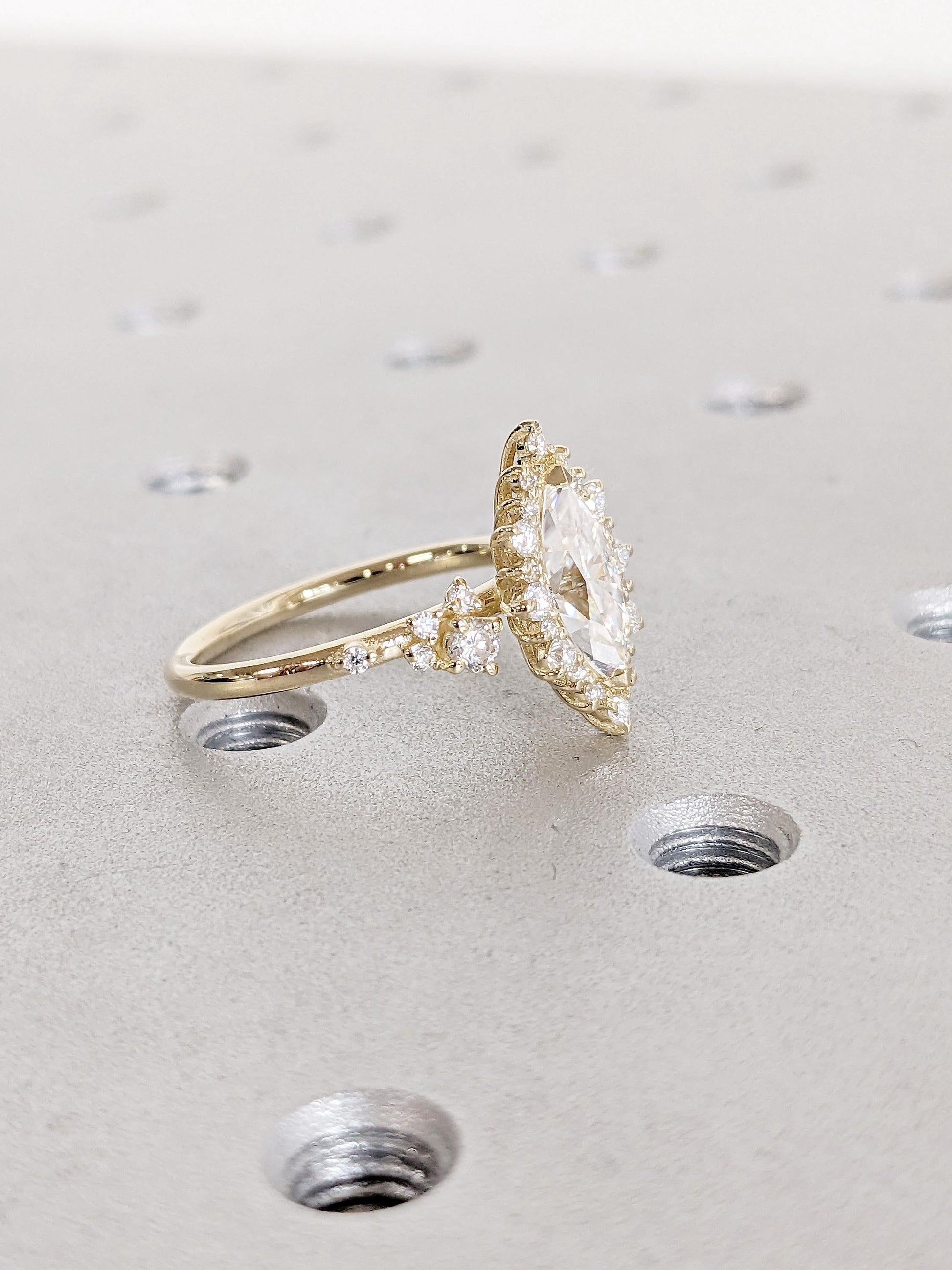 1.2 CT Round Solitaire Moissanite Engagement Ring